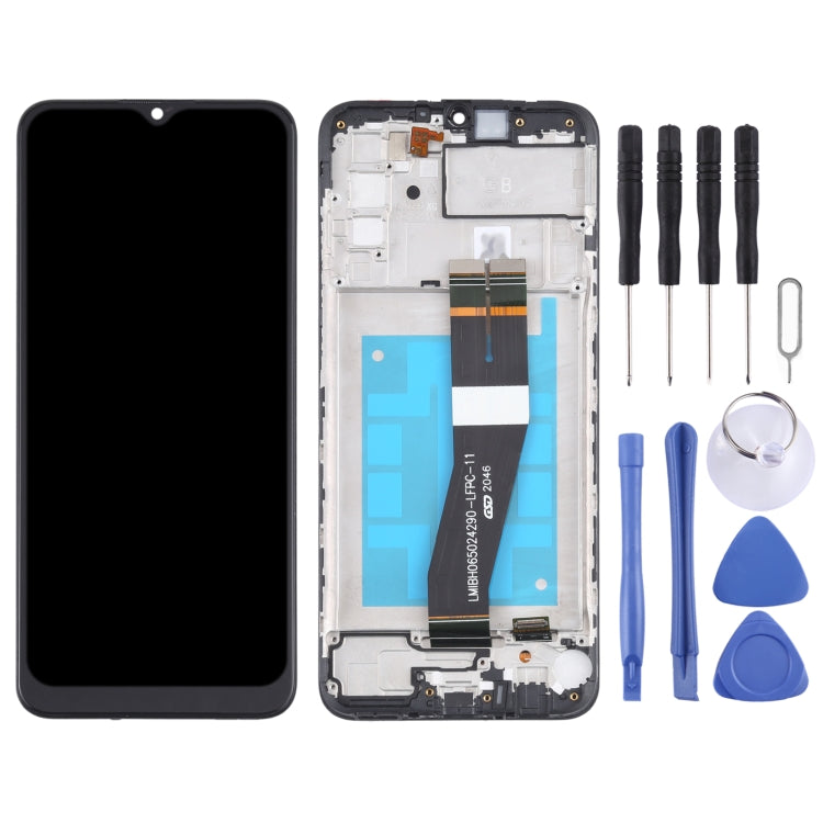 Original LCD Screen and Digitizer Full Assembly with Frame for Samsung Galaxy A02s SM-A025F (GB Version), For Samsung Galaxy A02s (GB Version)