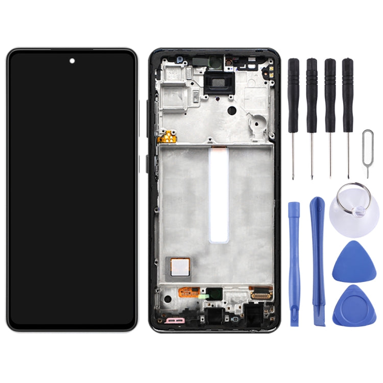 Original LCD Screen and Digitizer Full Assembly with Frame for Samsung Galaxy A52 SM-A526 (5G Version), For Samsung Galaxy A52 (5G)