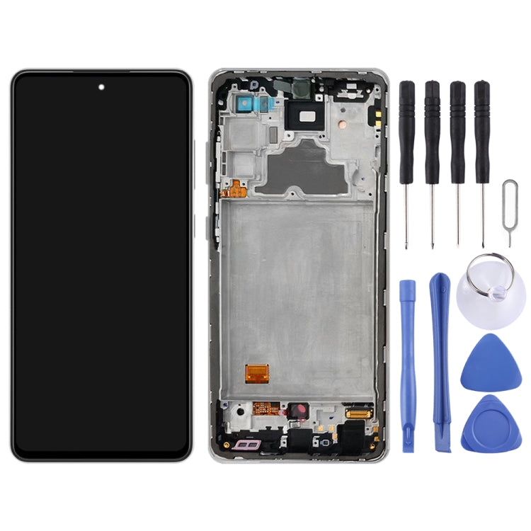 Original LCD Screen and Digitizer Full Assembly with Frame for Samsung Galaxy A72 SM-A725 (4G Version), For Samsung Galaxy A72 (4G)