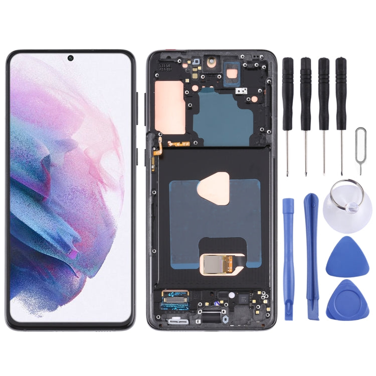 LCD Screen and Digitizer Full Assembly with Frame for Samsung Galaxy S21+ (5G) SM-G996, For Samsung Galaxy S21+ 5G(Original)