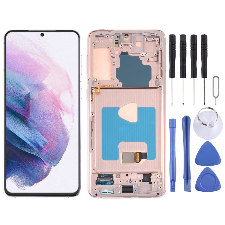 LCD Screen and Digitizer Full Assembly with Frame for Samsung Galaxy S21+ (5G) SM-G996, For Samsung Galaxy S21+ 5G(Original)