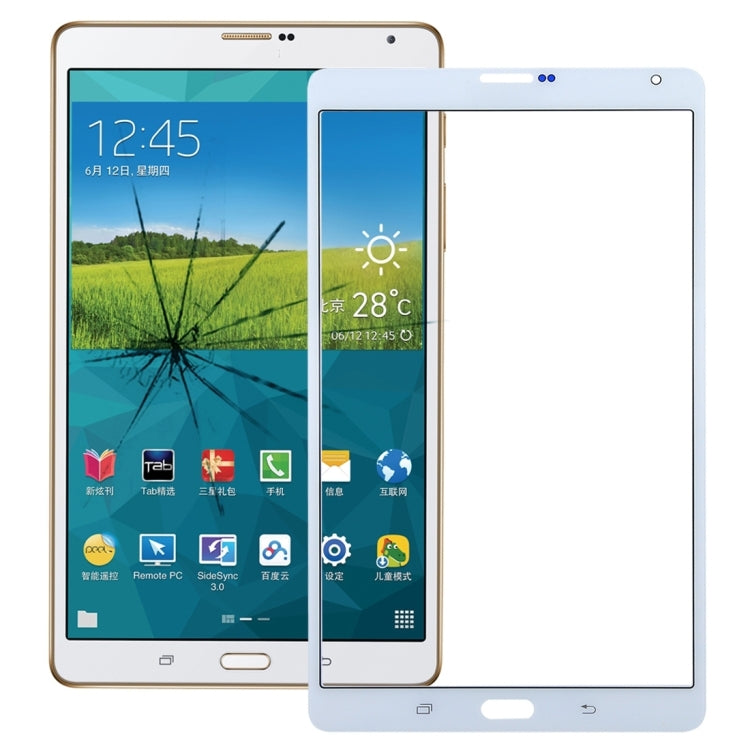 Per Samsung Galaxy Tab S 8.4 LTE / T705 Lente in vetro esterna per schermo anteriore con adesivo OCA otticamente trasparente, For Samsung Galaxy Tab S 8.4 LTE