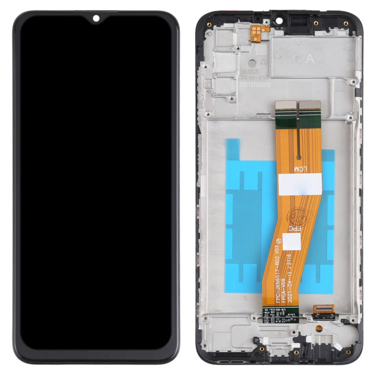 Original LCD Screen and Digitizer Complete Assembly with Frame for Samsung Galaxy A03s SM-A037, For Samsung Galaxy A03s (Original)