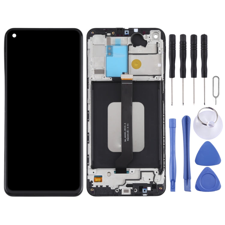 Original LCD Screen and Digitizer Full Assembly with Frame for Samsung Galaxy A60 SM-A606, For Samsung Galaxy A60(Original)