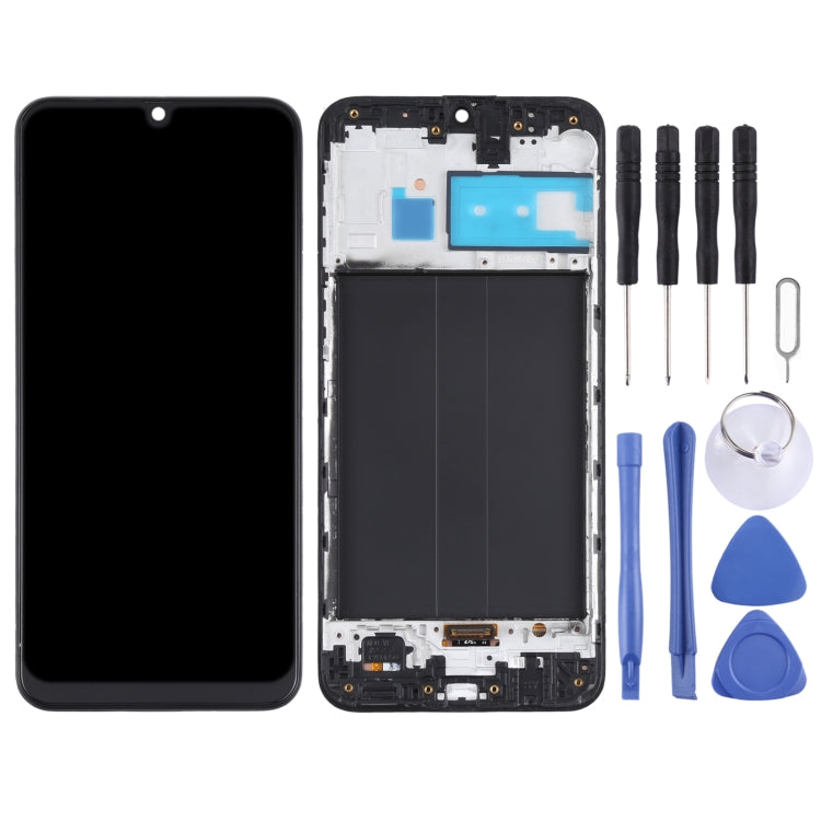 Original LCD Screen and Digitizer Full Assembly with Frame for Samsung Galaxy M30 SM-M305, For Samsung Galaxy M30(Original)