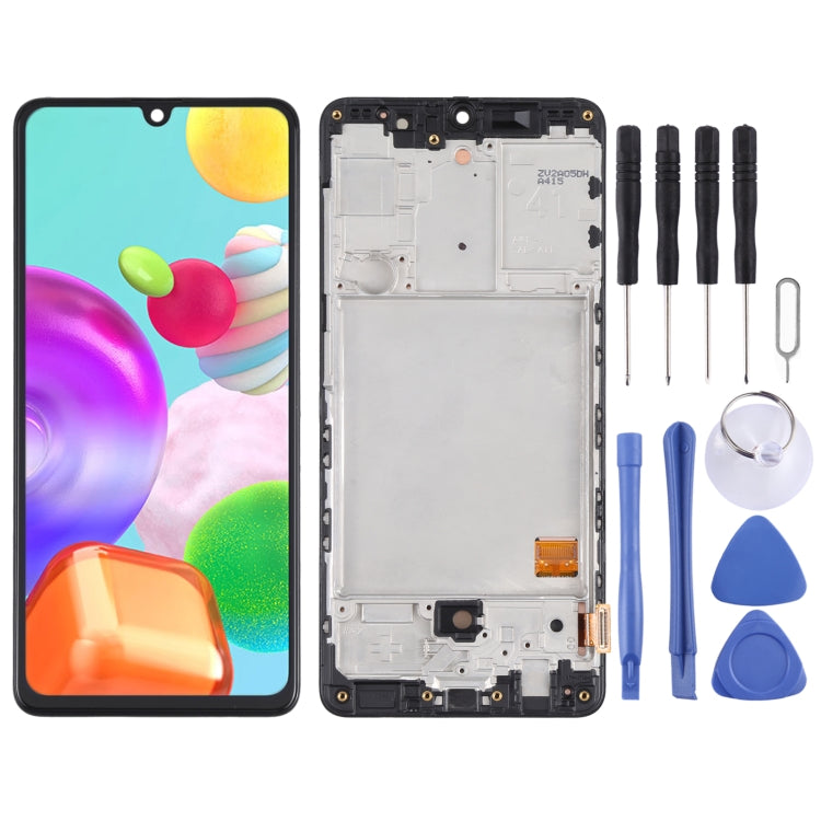 Original LCD Screen and Digitizer Full Assembly with Frame for Samsung Galaxy A41 SM-A415, For Samsung Galaxy A41(Original)