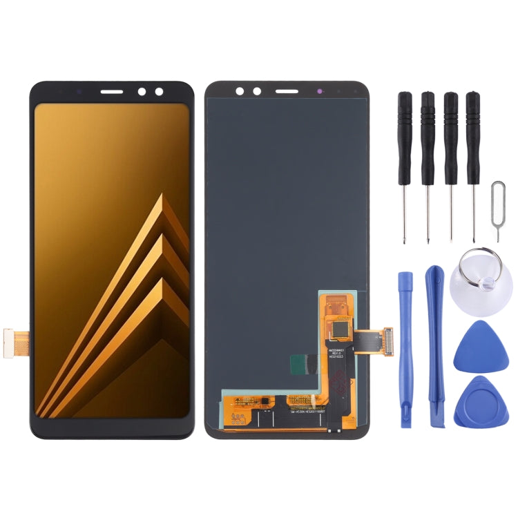 Schermo LCD in materiale OLED e digitalizzatore assemblaggio completo per Samsung Galaxy A8 (2018) / A5 (2018) SM-A530, For Samsung Galaxy A8 (2018) (OLED Material)