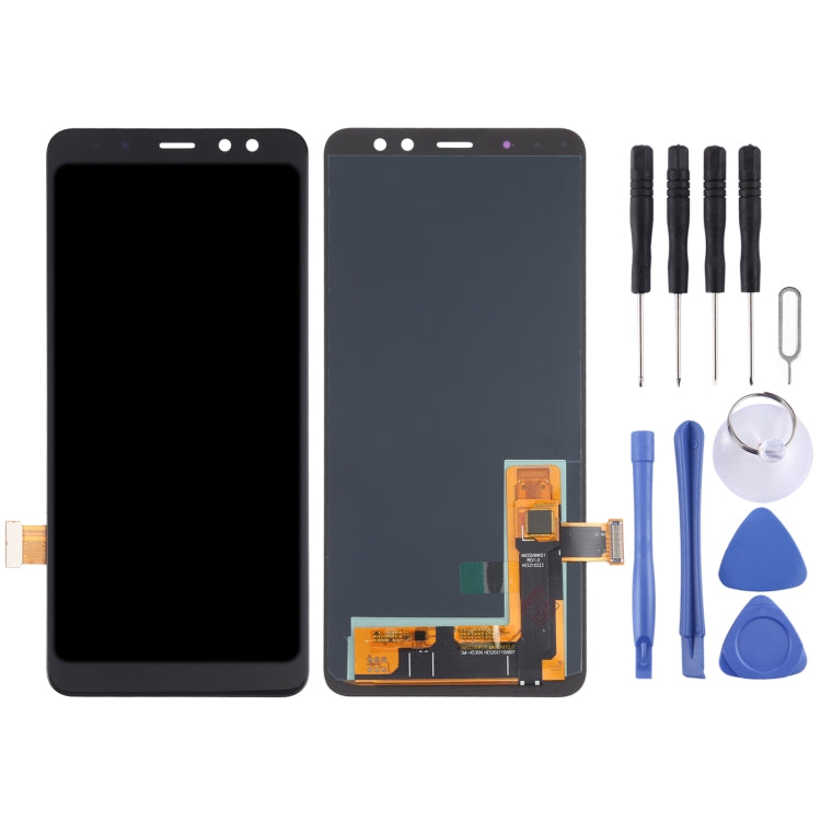 Schermo LCD in materiale OLED e digitalizzatore assemblaggio completo per Samsung Galaxy A8 (2018) / A5 (2018) SM-A530, For Samsung Galaxy A8 (2018) (OLED Material)