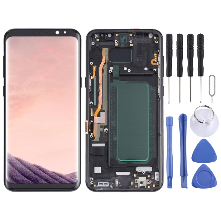 OLED Material LCD Screen and Digitizer Full Assembly with Frame for Samsung Galaxy S8+ SM-G955, For Samsung Galaxy S8+, For Samsung Galaxy S8+(OLED)