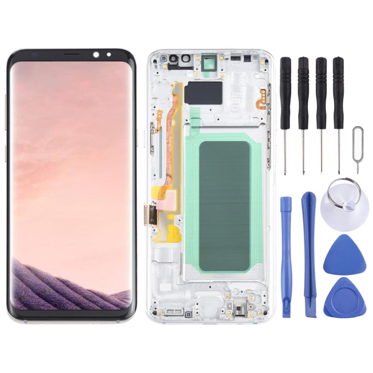 OLED Material LCD Screen and Digitizer Full Assembly with Frame for Samsung Galaxy S8+ SM-G955, For Samsung Galaxy S8+, For Samsung Galaxy S8+(OLED)