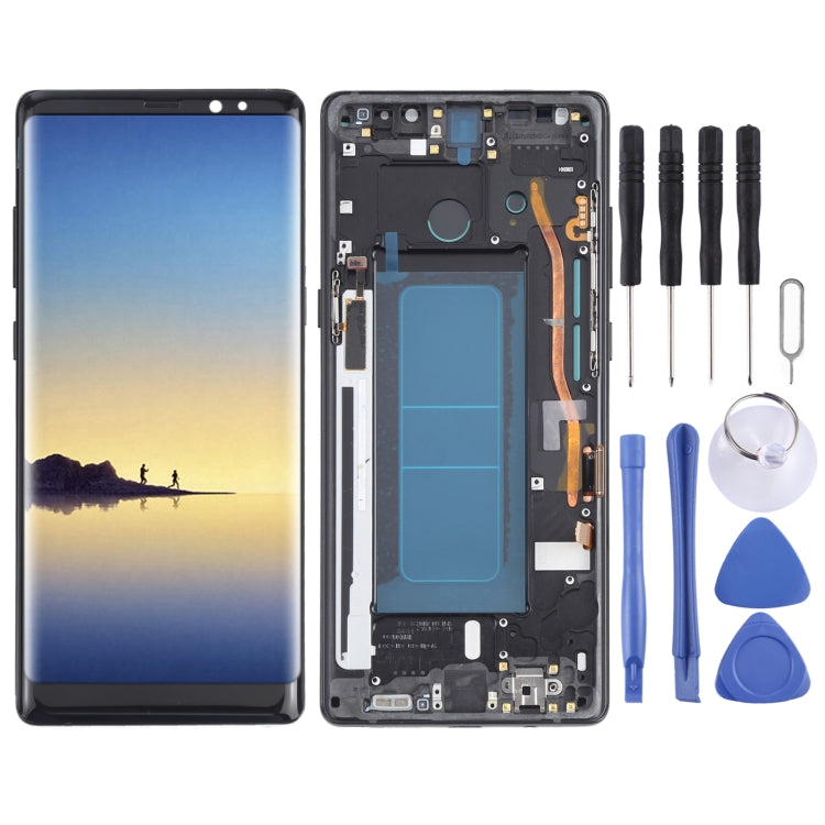 OLED Material LCD Screen and Digitizer Full Assembly with Frame for Samsung Galaxy Note 8 SM-N950, For Samsung Galaxy Note 8(OLED), For Samsung Galaxy Note 8(OLED Material)