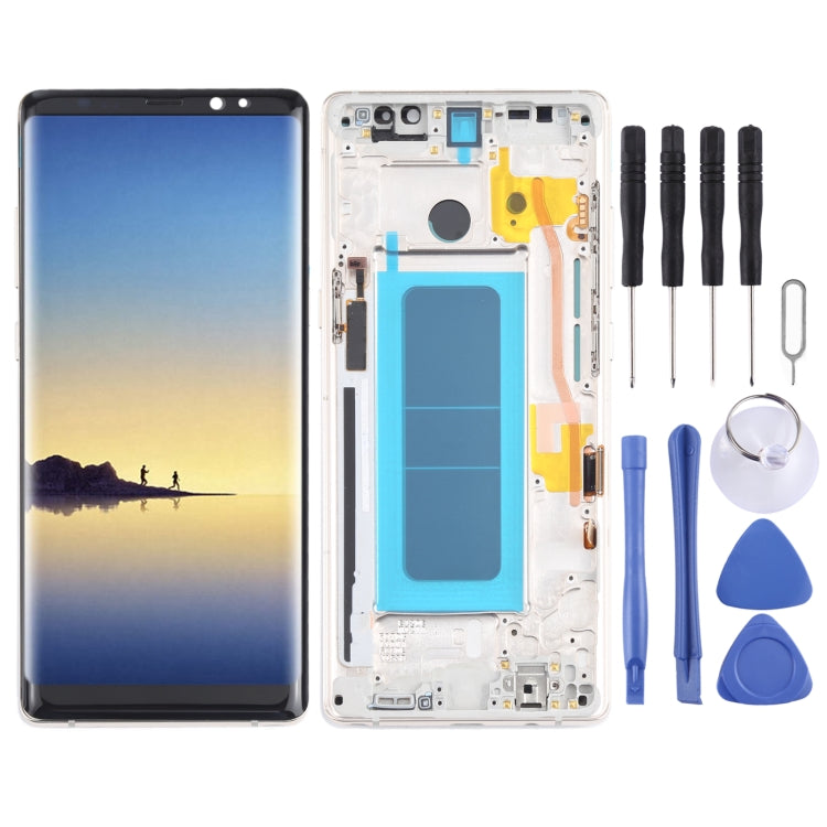 OLED Material LCD Screen and Digitizer Full Assembly with Frame for Samsung Galaxy Note 8 SM-N950, For Samsung Galaxy Note 8(OLED), For Samsung Galaxy Note 8(OLED Material)