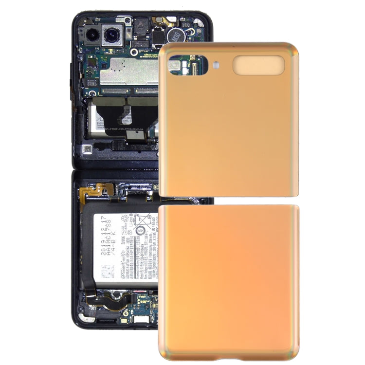 Per Samsung Galaxy Z Flip 4G SM-F700 Cover posteriore batteria in vetro, For Samsung Galaxy Z Flip 4G