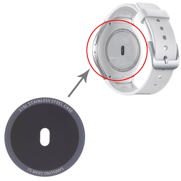 Lente posteriore in vetro per Samsung Gear S2 SM-R720, SM-R720