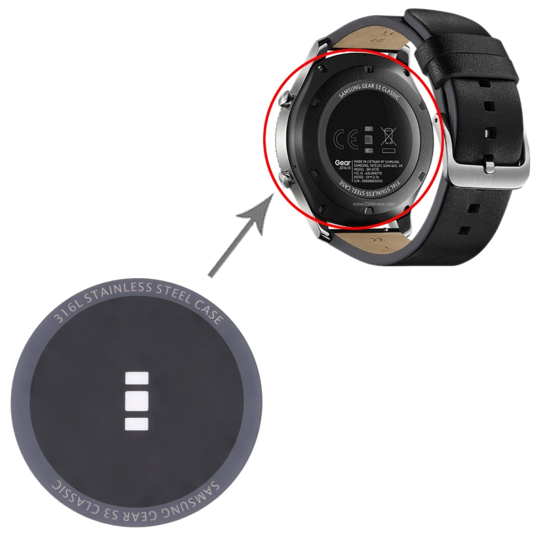 Glass Back Lens for Samsung Gear S3 Classic SM-R770, SM-R770