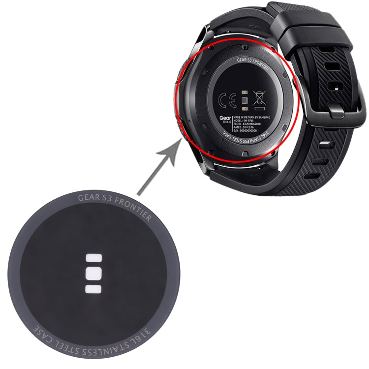 Lente posteriore in vetro per Samsung Gear S3 Frontier SM-R760, SM-R760