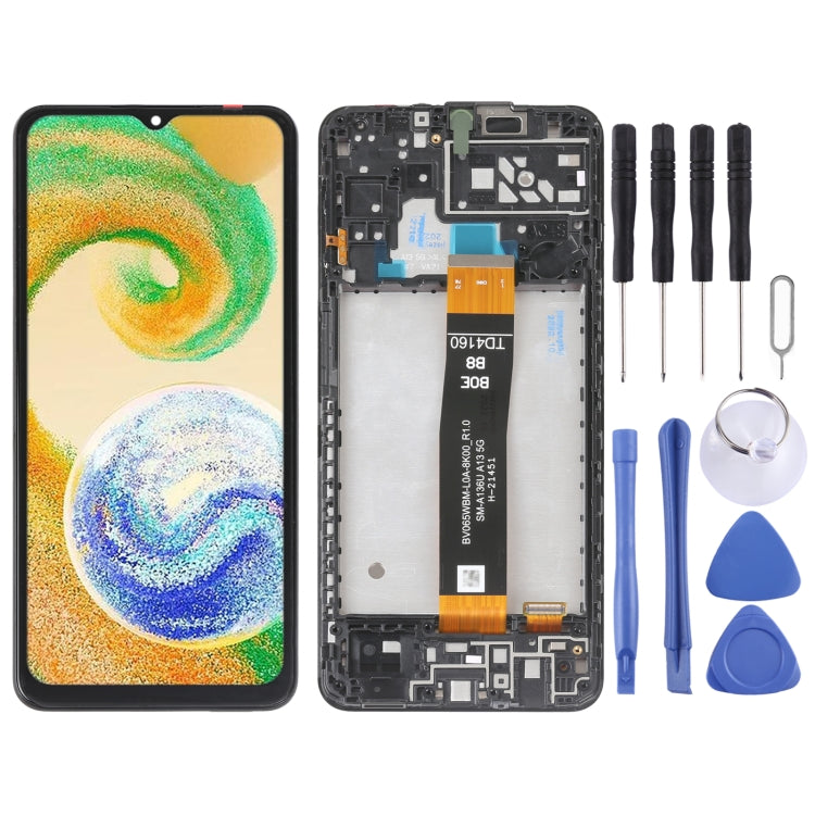 Schermo LCD originale per Samsung Galaxy A04s SM-A047 Digitizer assemblaggio completo con cornice, For Samsung Galaxy A04s