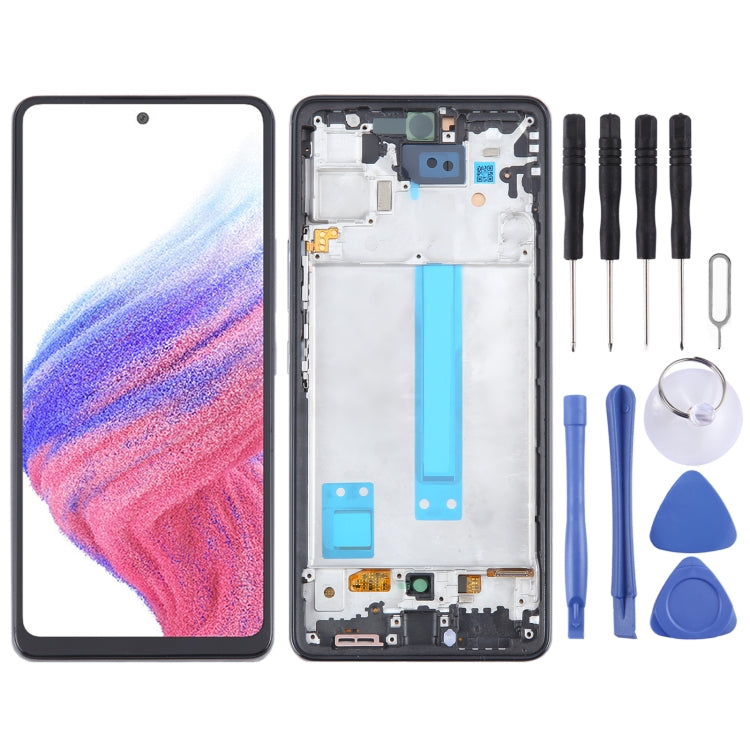 Schermo LCD incell per Samsung Galaxy A53 5G SM-A536 Digitizer assemblaggio completo con cornice, non supporta l'identificazione delle impronte digitali, For Samsung Galaxy A53 5G