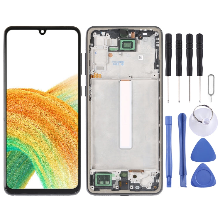 Schermo LCD incell per Samsung Galaxy A33 5G SM-A336 Digitizer assemblaggio completo con cornice, non supporta l'identificazione delle impronte digitali, For Samsung Galaxy A33 5G