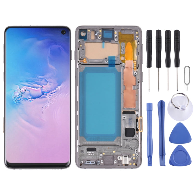 TFT LCD Screen for Samsung Galaxy S10 SM-G973 Digitizer Full Assembly with Frame, Not Support Fingerprint Identification, For Samsung Galaxy S10 (TFT), For Samsung Galaxy S10（OLED）