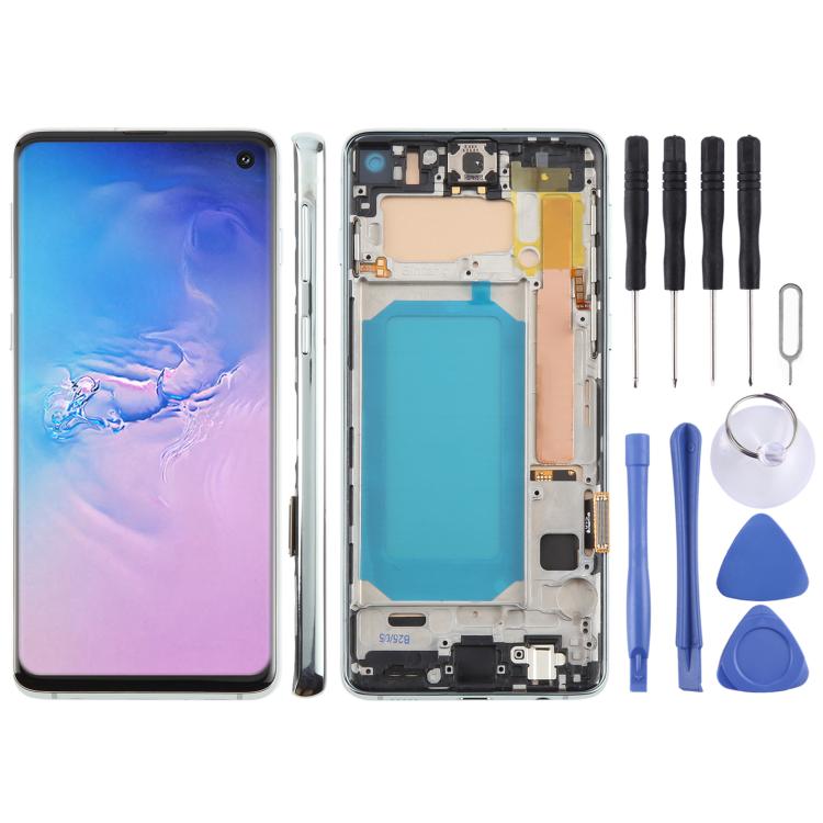 Schermo LCD TFT per Samsung Galaxy S10 SM-G973 Digitizer assemblaggio completo con cornice, non supporta l'identificazione delle impronte digitali, For Samsung Galaxy S10 4G SM-G973F 6.05 inch(Not Fingerprint), For Samsung Galaxy S10 (TFT)