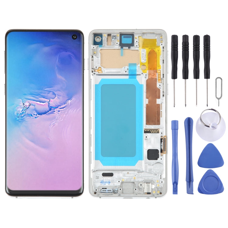 TFT LCD Screen for Samsung Galaxy S10 SM-G973 Digitizer Full Assembly with Frame, Not Support Fingerprint Identification, For Samsung Galaxy S10 (TFT), For Samsung Galaxy S10（OLED）