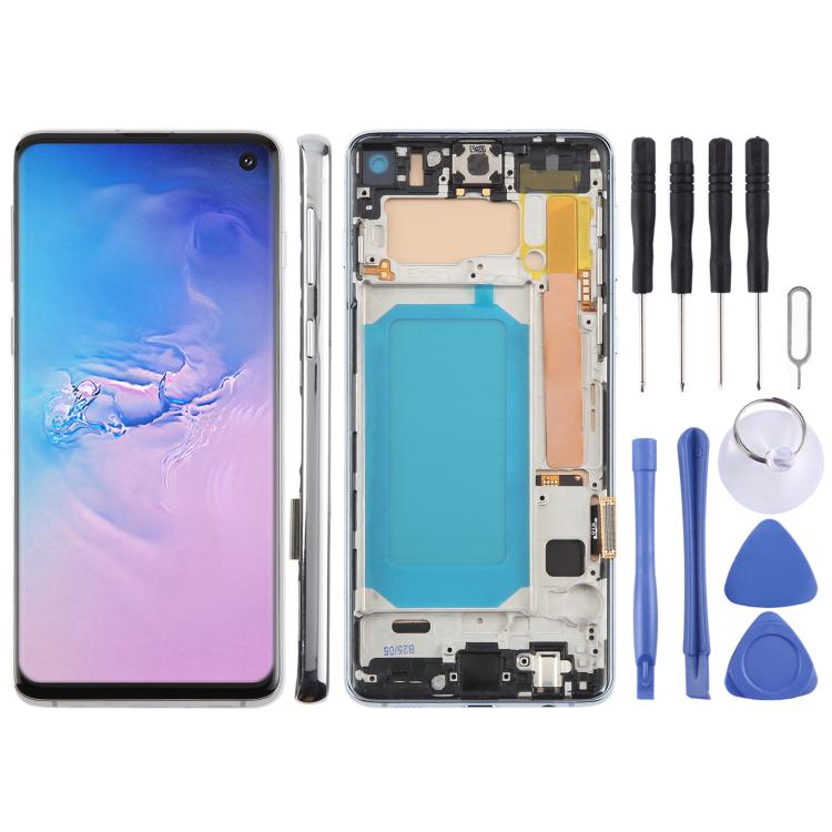 Schermo LCD TFT per Samsung Galaxy S10 SM-G973 Digitizer assemblaggio completo con cornice, non supporta l'identificazione delle impronte digitali, For Samsung Galaxy S10 4G SM-G973F 6.05 inch(Not Fingerprint), For Samsung Galaxy S10 (TFT)