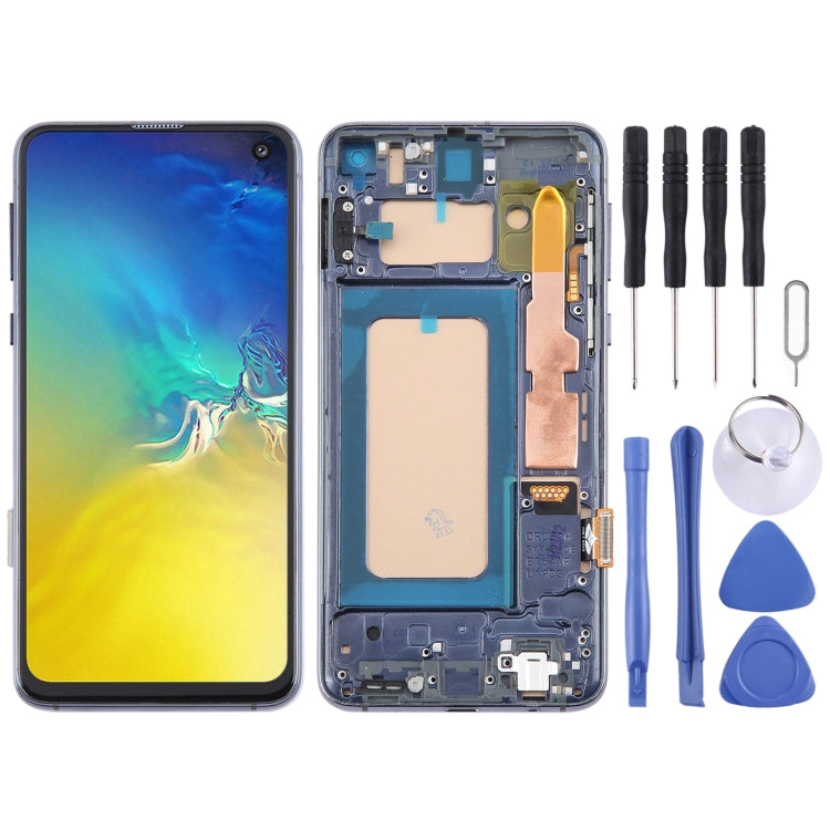 Schermo LCD TFT per Samsung Galaxy S10e SM-G970 Digitizer Assemblaggio completo con cornice