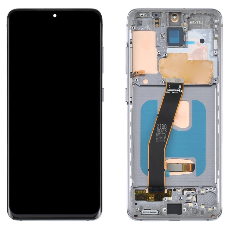 Schermo LCD OLED per Samsung Galaxy S20 SM-G980 Digitizer assemblaggio completo con cornice, For Samsung Galaxy S20