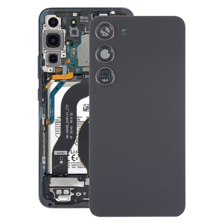 For Samsung Galaxy S23 SM-S911B OEM Glass Battery Back Cover with Camera Lens Cover, For Samsung Galaxy S23 (with Camera Cover)