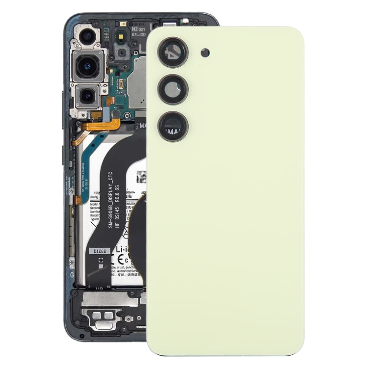 Per Samsung Galaxy S23 SM-S911B Cover posteriore batteria in vetro OEM con copriobiettivo fotocamera, For Samsung Galaxy S23 (with Camera Cover)