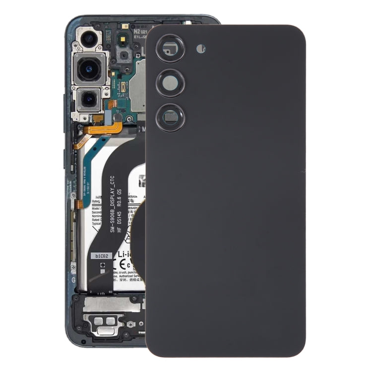 Per Samsung Galaxy S23 + SM-S916B Cover posteriore batteria in vetro OEM con copriobiettivo fotocamera, For Samsung Galaxy S23+(with Camera Cover)