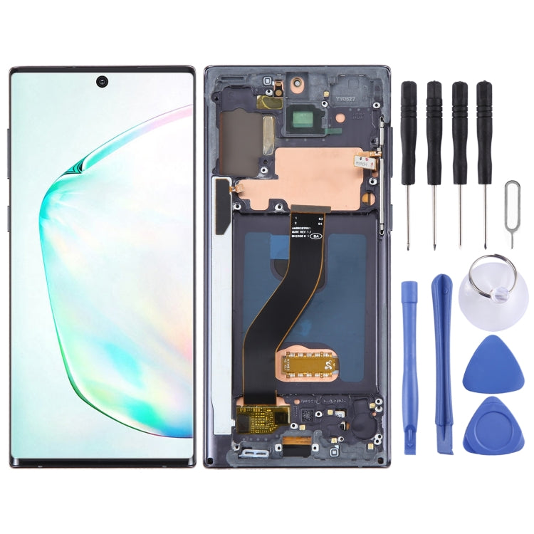 OLED LCD Screen For Samsung Galaxy Note10 SM-N970F Digitizer Full Assembly With Frame, For Samsung Galaxy Note10 SM-N970F