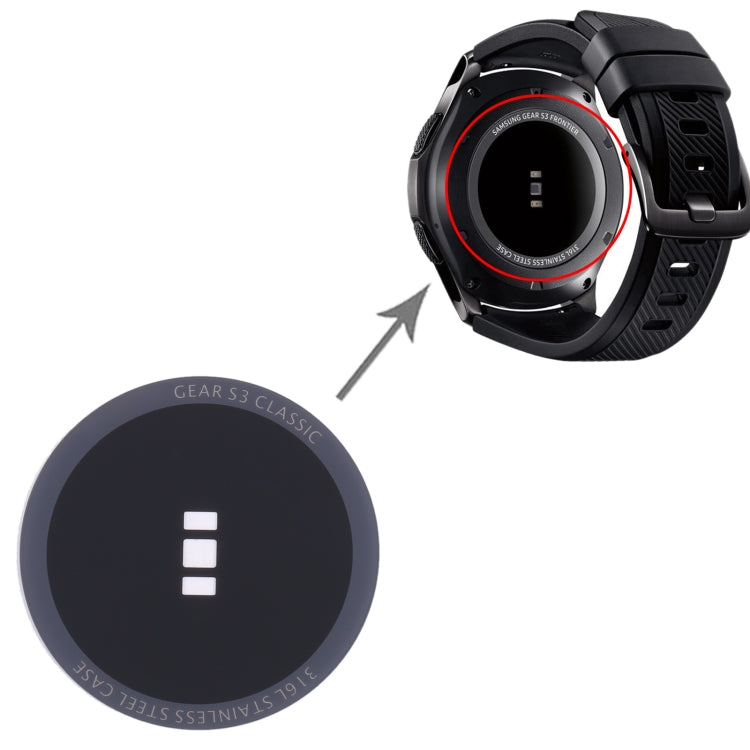 Per Samsung Galaxy Gear S3 classic SM-R770 Vetro di copertura posteriore originale, For Samsung Galaxy Gear S3 classic SM-R770