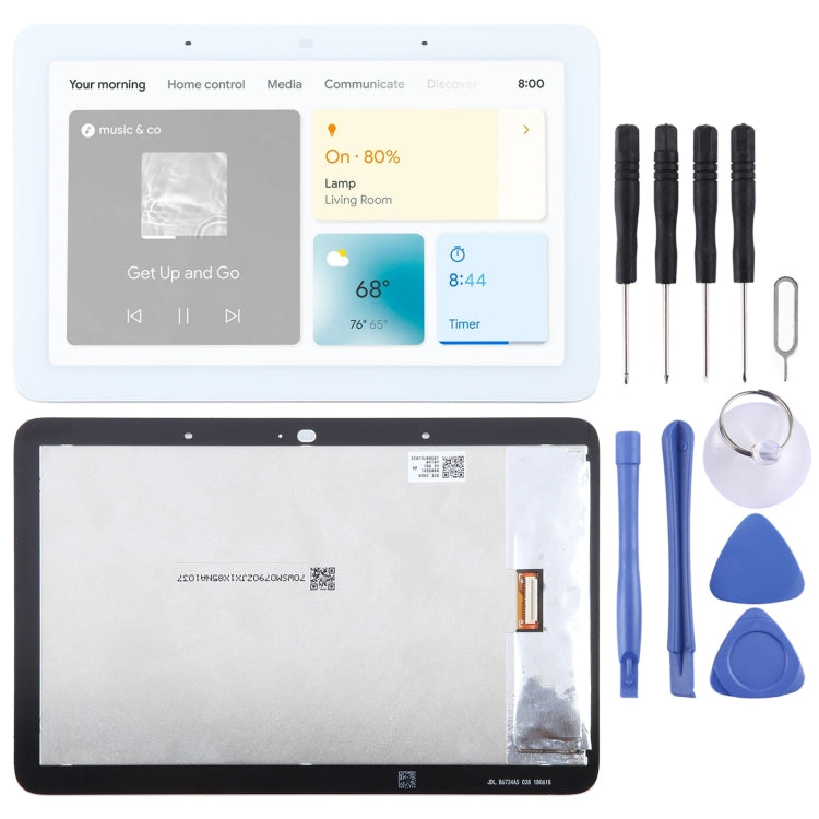 Schermo LCD originale Google Nest Hub assemblato con touch bianco