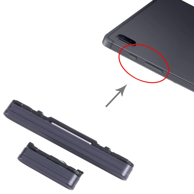 Per Samsung Galaxy Tab S7 FE SM-T730/T733/T736B/T735 Originale 1 set Pulsante di accensione + Pulsante di controllo del volume, For Samsung Galaxy Tab S7 FE