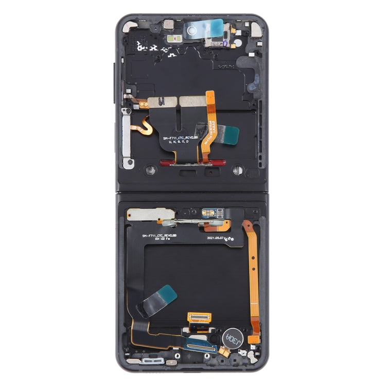 Per Samsung Galaxy Z Flip3 SM-F711 Digitalizzatore schermo LCD originale assemblaggio completo con cornice, For Samsung Galaxy Z Flip3