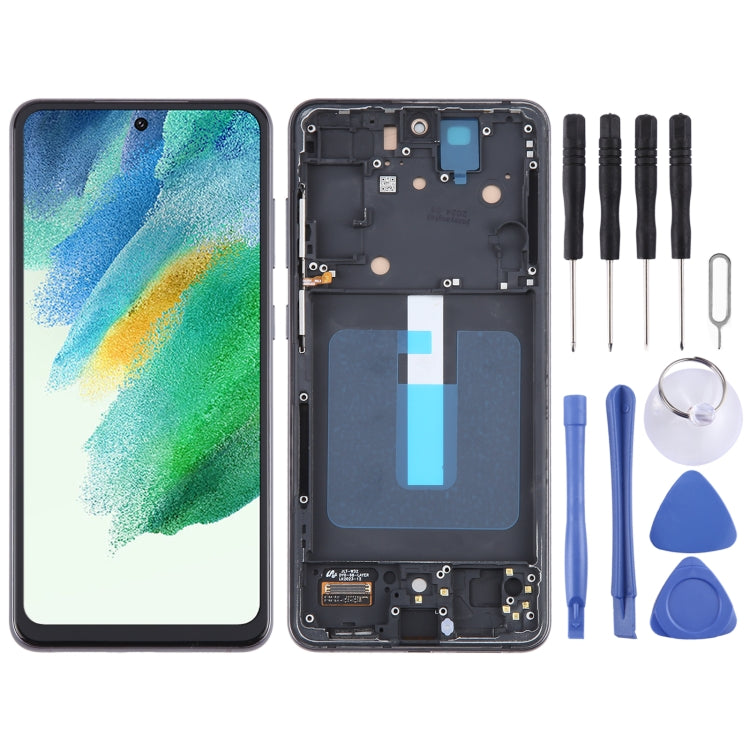 Per Samsung Galaxy S21 FE 5G SM-G990B TFT Materiale LCD Screen Digitizer assemblaggio completo con cornice, non supporta l'identificazione delle impronte digitali, For Samsung Galaxy S21 FE 5G(TFT)