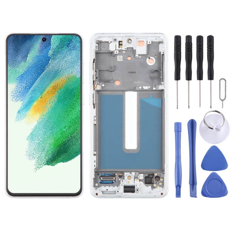 For Samsung Galaxy S21 FE 5G SM-G990B Original LCD Screen Digitizer Full Assembly with Frame, For Samsung Galaxy S21 FE 5G (Original)