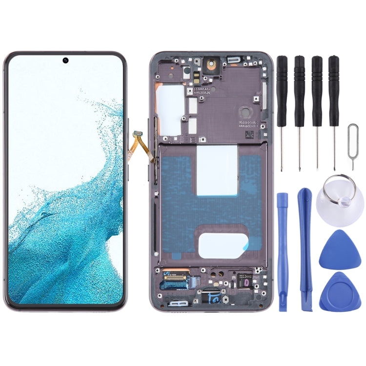 For Samsung Galaxy S22 5G SM-S901B Original LCD Screen Digitizer Full Assembly with Frame, For Samsung Galaxy S22 5G(Original)