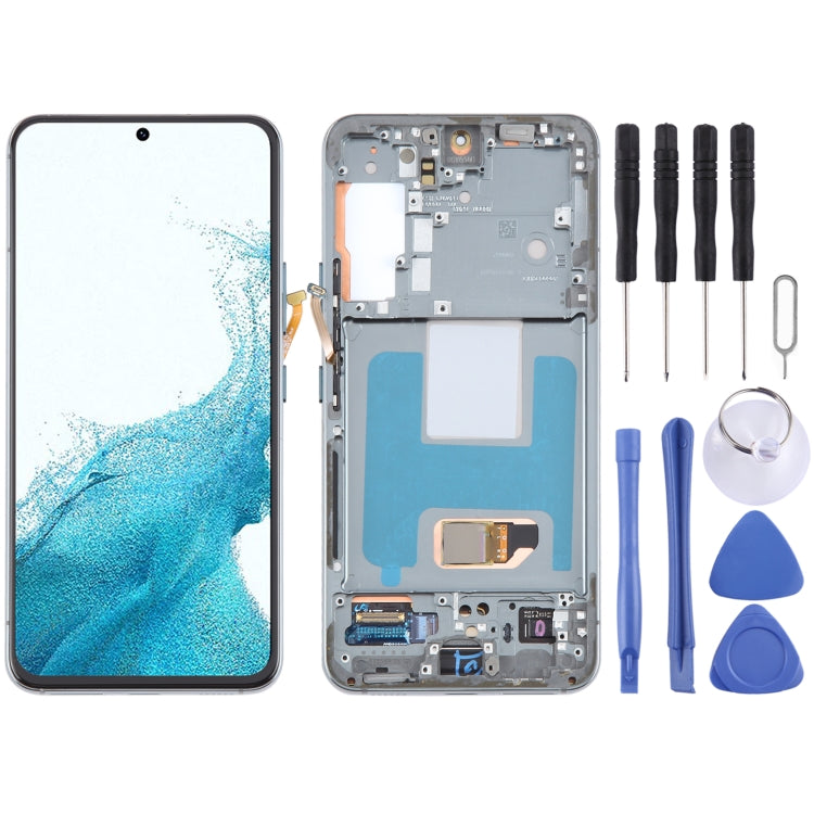 For Samsung Galaxy S22 5G SM-S901B Original LCD Screen Digitizer Full Assembly with Frame, For Samsung Galaxy S22 5G(Original)