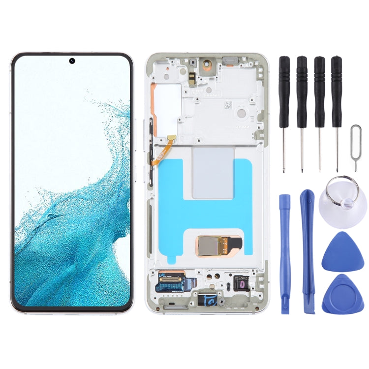 For Samsung Galaxy S22 5G SM-S901B Original LCD Screen Digitizer Full Assembly with Frame, For Samsung Galaxy S22 5G(Original)