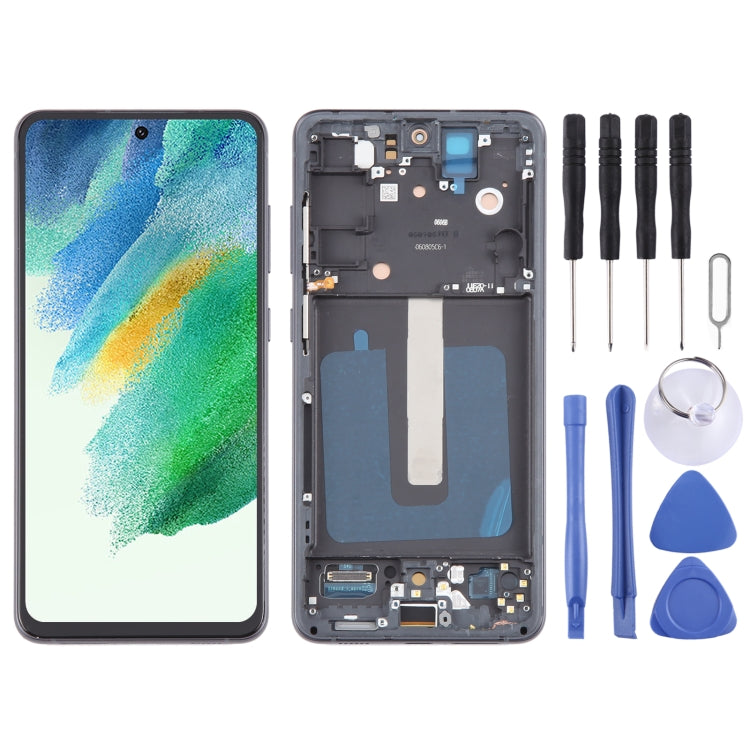 Per Samsung Galaxy S21 FE 5G SM-G990B 6,43 pollici OLED LCD Screen Digitizer assemblaggio completo con cornice, For Samsung Galaxy S21 FE 5G 6.43 inch (EU Version OLED)