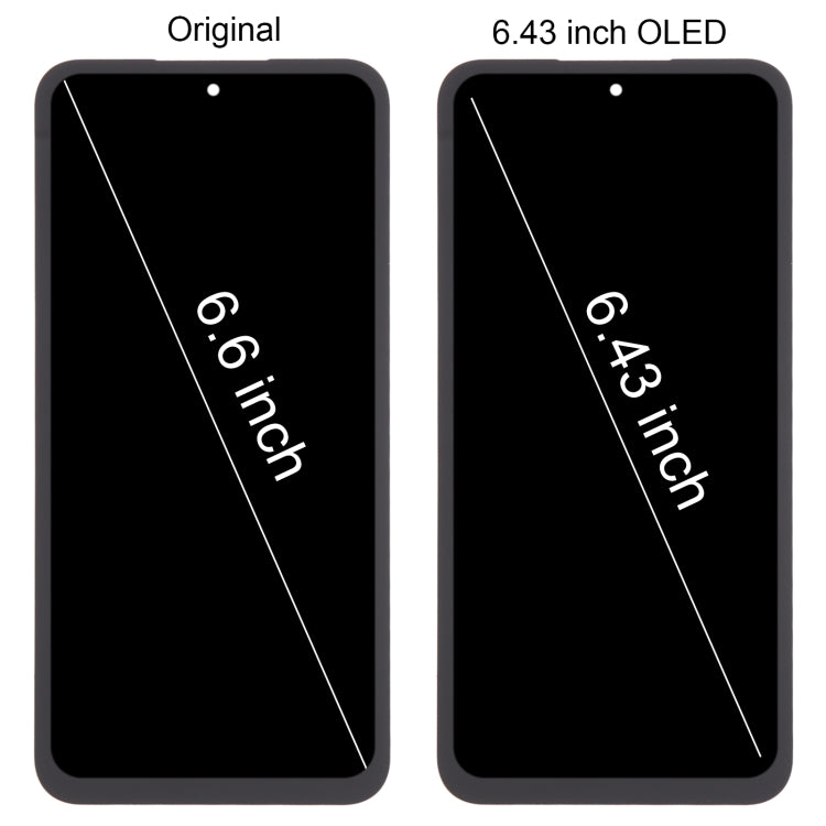 For Samsung Galaxy A55 SM-A556B 6.43 inch OLED LCD Screen Digitizer Full Assembly with Frame, For Samsung Galaxy A55 6.43 inch (OLED)