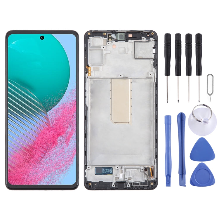 For Samsung Galaxy M54 SM-M546B OLED LCD Display Digitizer Full Assembly with Frame, For Samsung Galaxy M54(OLED)