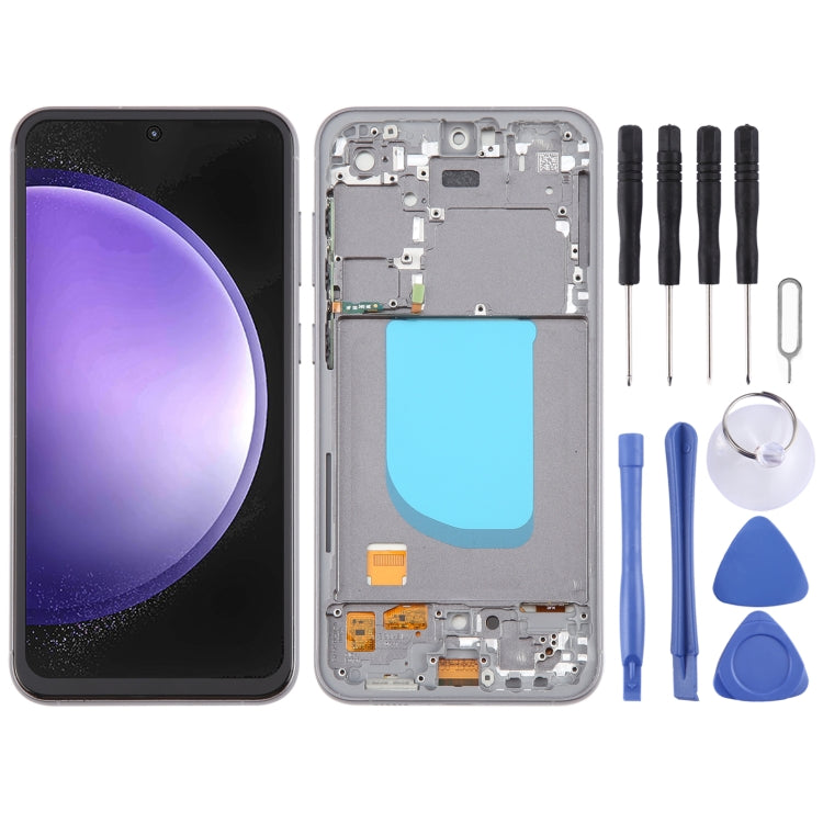 Per Samsung Galaxy S23 FE SM-S711B TFT LCD Screen Digitizer Assembly completo con telaio, non supporta l'identificazione delle impronte digitali, For Samsung Galaxy S23 FE(TFT)