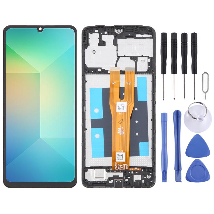 Schermo LCD originale Samsung Galaxy A06 con cornice
