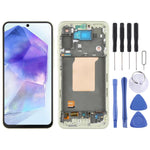 Schermo OLED LCD digitalizzatore completo con cornice per Samsung Galaxy A55 SM-A556B.