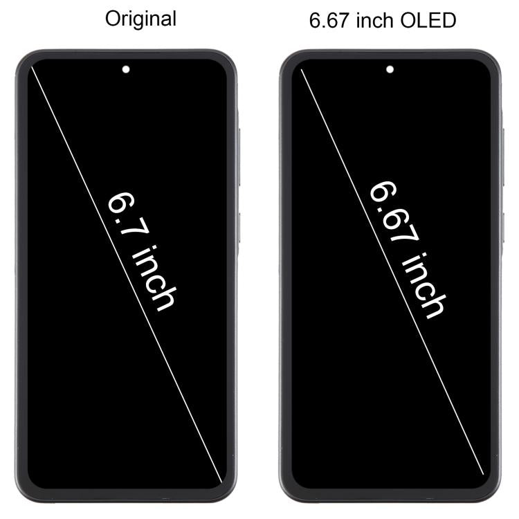 Schermo OLED LCD da 6,67 pollici con digitalizzatore e cornice per Samsung Galaxy A36 SM-A366B, assemblaggio completo., For Galaxy A36