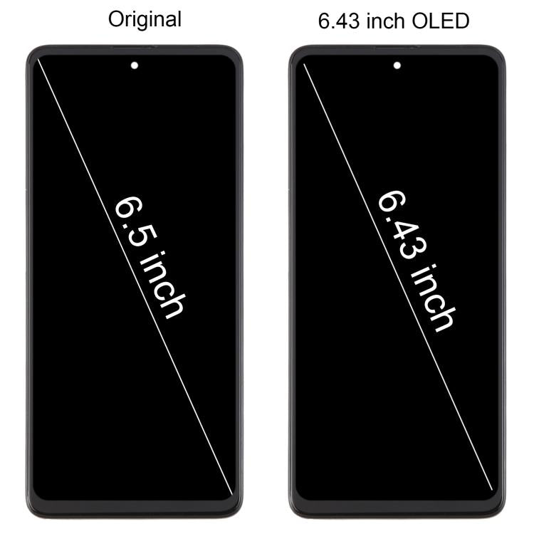 Schermo OLED LCD da 6,43 pollici con digitalizzatore e cornice per Samsung Galaxy A51 4G SM-A515F.